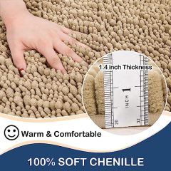 Rugs&Mats-Luxury Chenille Bathroom Rug-Beige