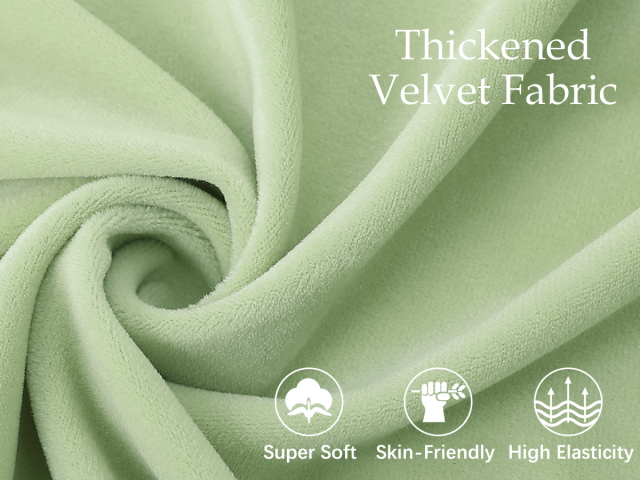 Velvet Stretch Couch Cushion Covers-Pea Green