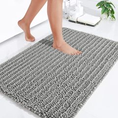 Rugs&Mats-Luxury Chenille Bathroom Rug-Grey