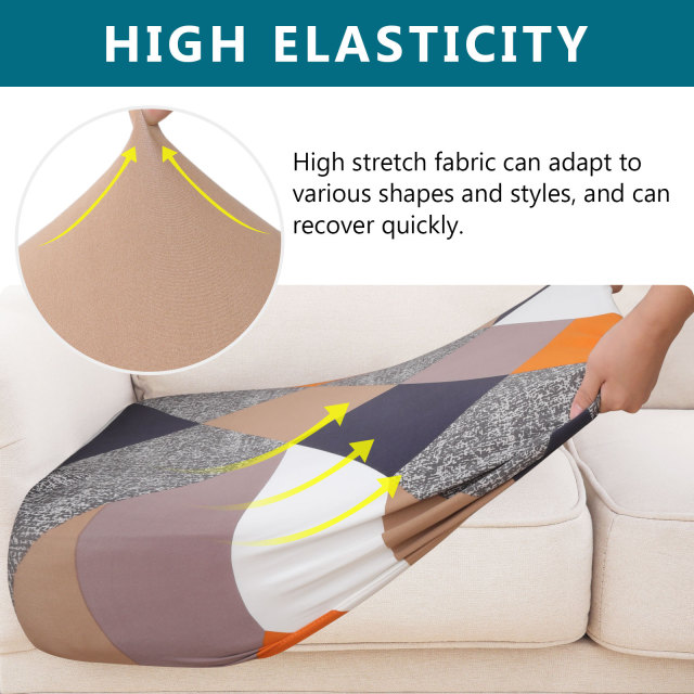 Printed Sofa Couch Cushion Covers- Multi Color Geometric