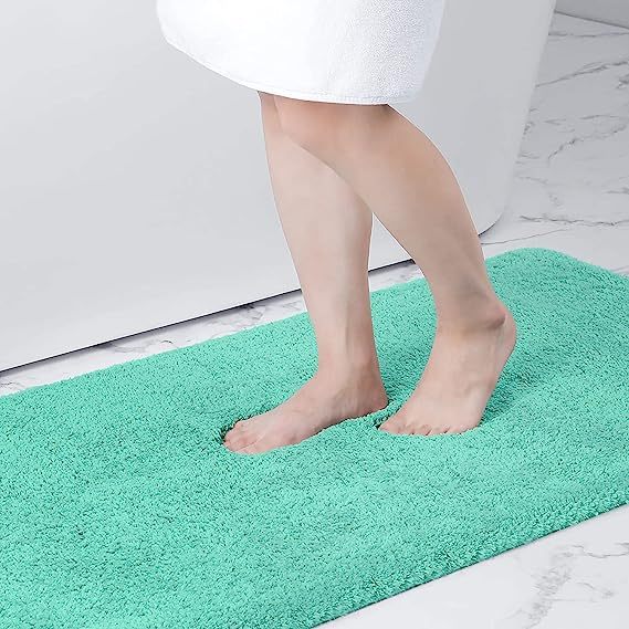 Rugs&Mats-Microfiber Bathroom Contour Rug-Teal