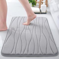 Rugs&Mats-Memory Foam Bathroom Rug-Grey