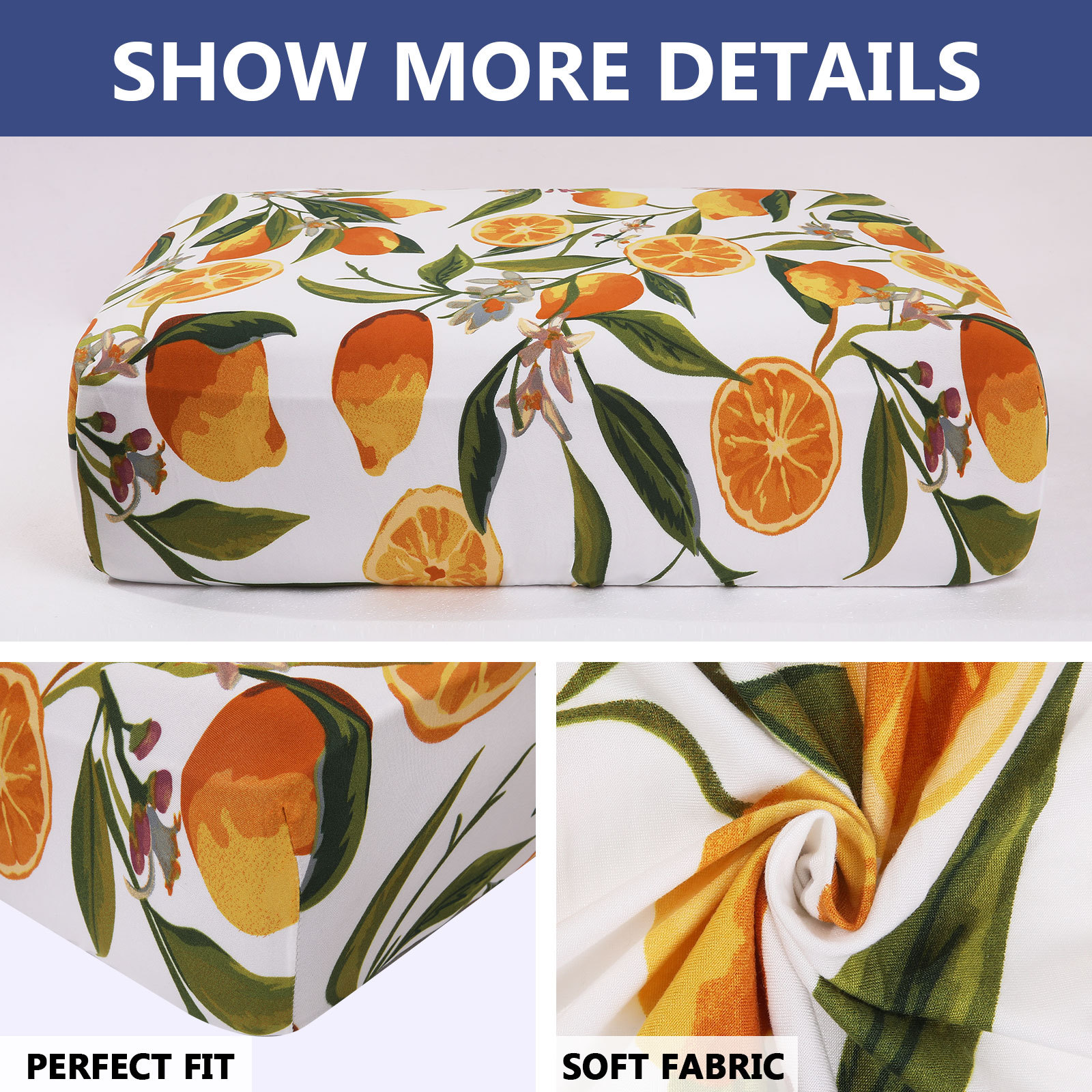 Printed Sofa Couch Cushion Covers- Orange