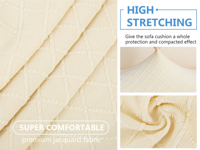Diamond Lattice Couch Cushion Covers-Beige