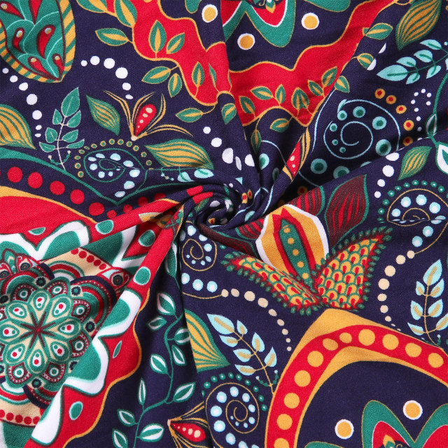 Slipcover-Floral Pattern Printed Sofa Slipcovers-Red&blue