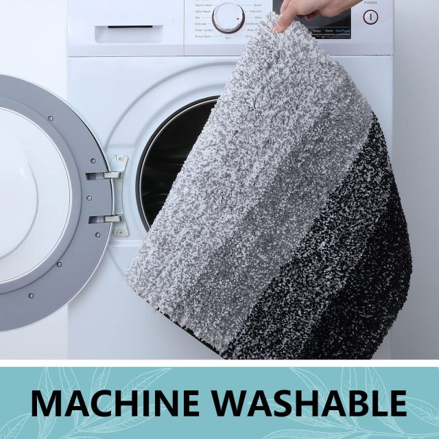 Rugs&Mats-Microfiber Bathroom Rugs-Black