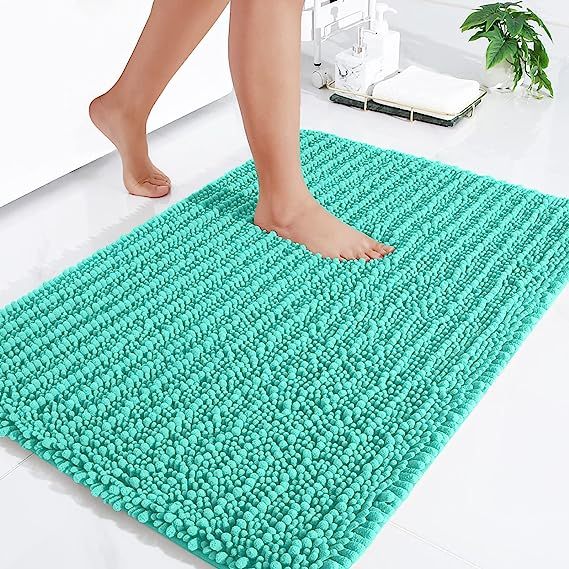Rugs&Mats-Luxury Chenille Bathroom Rug-Teal