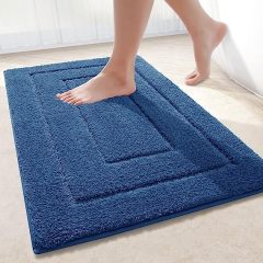 Rugs&Mats-Soft and Absorbent Microfiber Bath Rugs-Navy blue