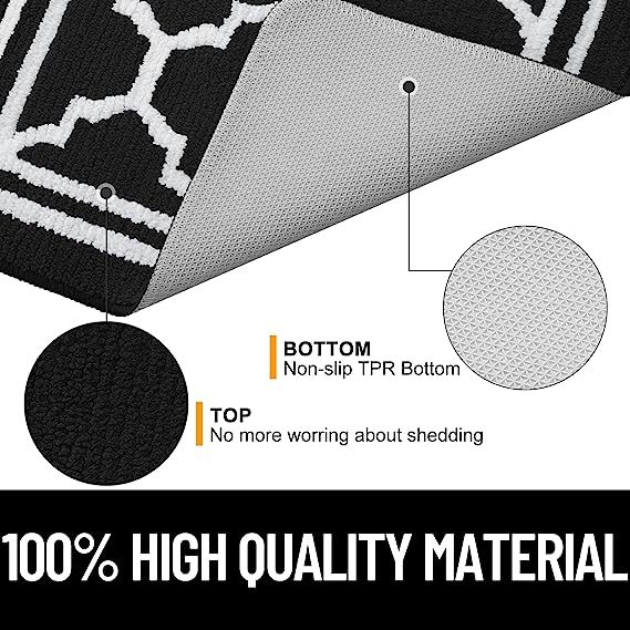 Rugs&Mats-Resist Dirt and Absorbent Entrance Mat-Black