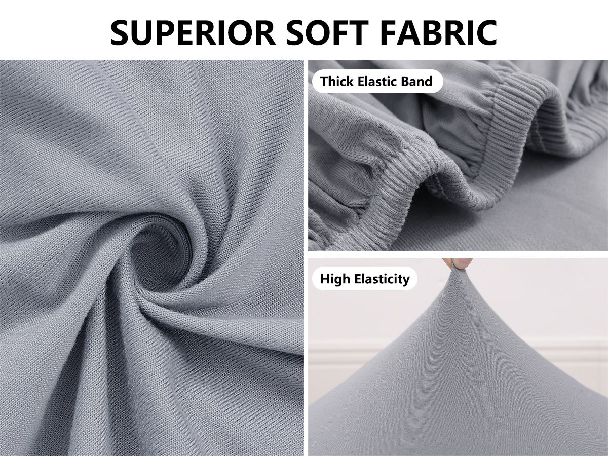 Slipcover-Plain Sofa Slipcovers-Light Gray