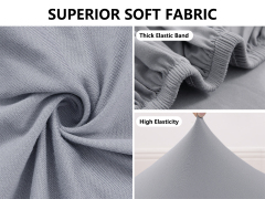 Slipcover-Plain Sofa Slipcovers-Light Gray