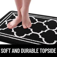 Rugs&Mats-Resist Dirt and Absorbent Entrance Mat-Black