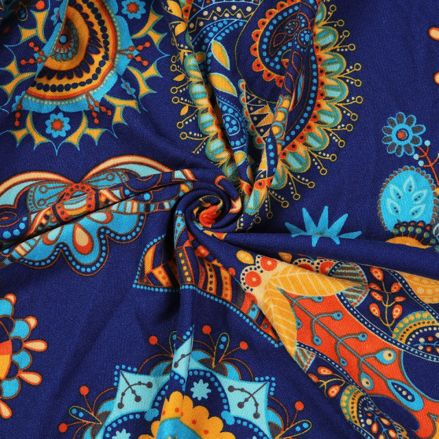 Slipcover-Floral Pattern Printed Sofa Slipcovers-Blue&yellow