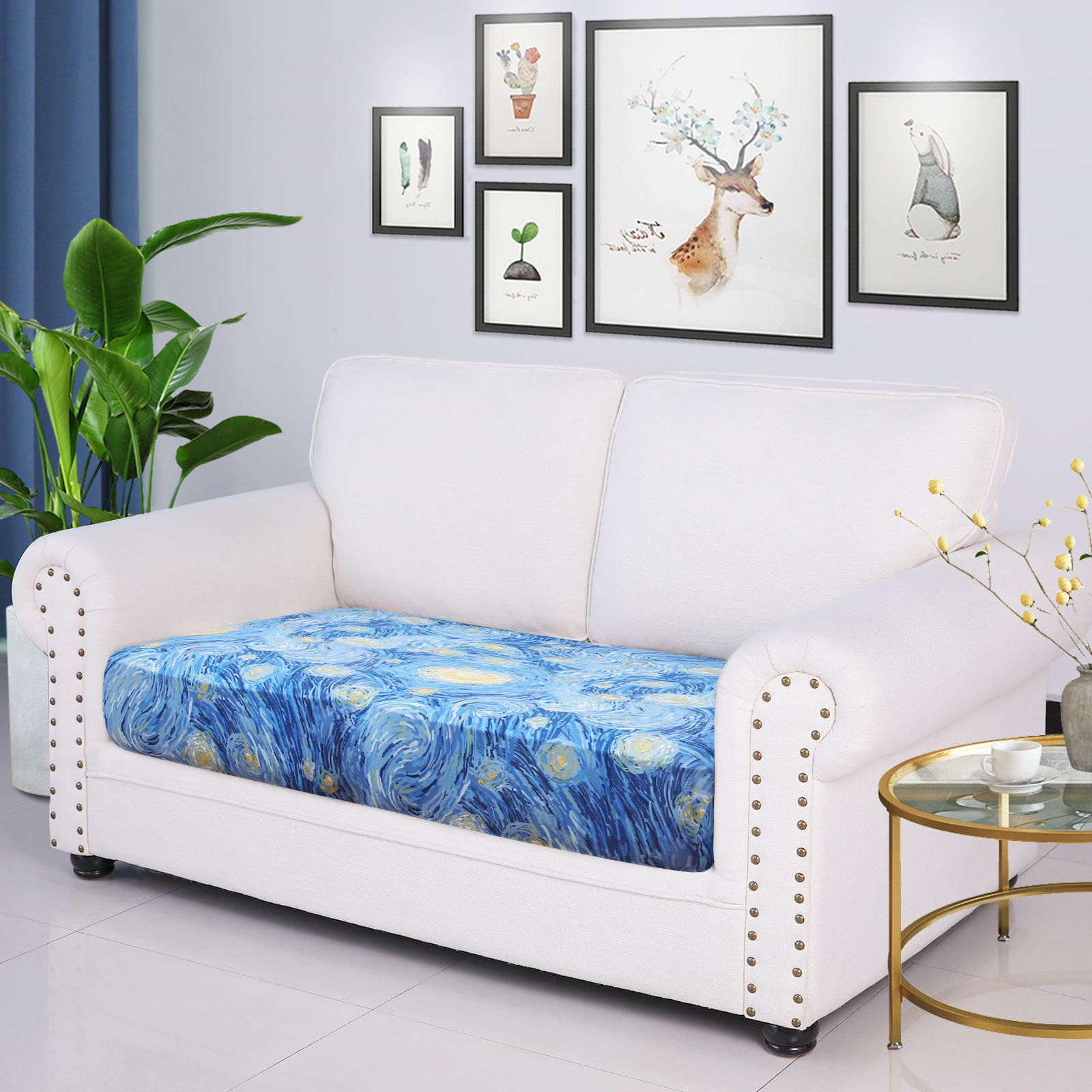 Printed Sofa Couch Cushion Covers- Star