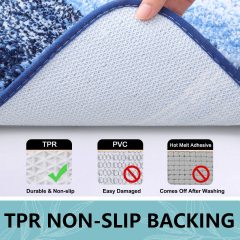 Rugs&Mats-Microfiber Bathroom Rugs-Blue