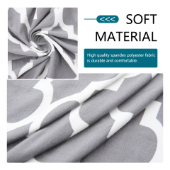 Printed Sofa Couch Cushion Covers- Light Grey Moroccan