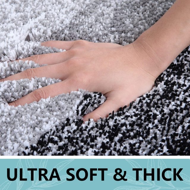 Rugs&Mats-Microfiber Bathroom Rugs-Black