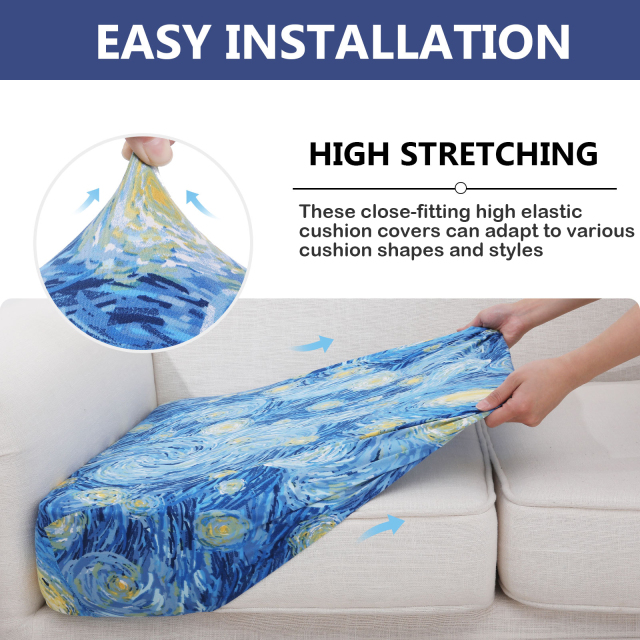 Printed Sofa Couch Cushion Covers- Star