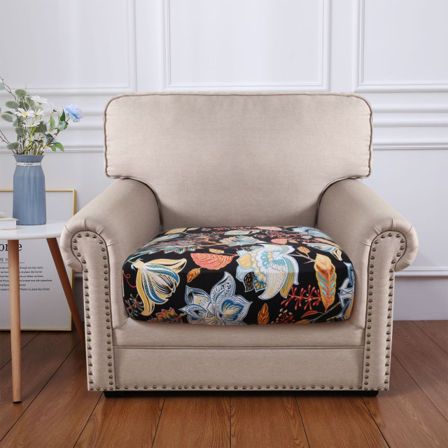 Printed Sofa Couch Cushion Covers-Black yellow