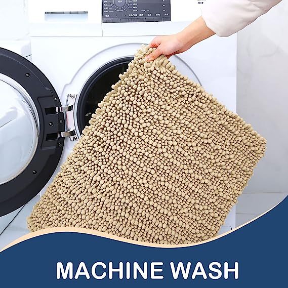Rugs&Mats-Luxury Chenille Bathroom Rug-Beige