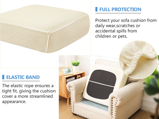Diamond Lattice Couch Cushion Covers-Beige