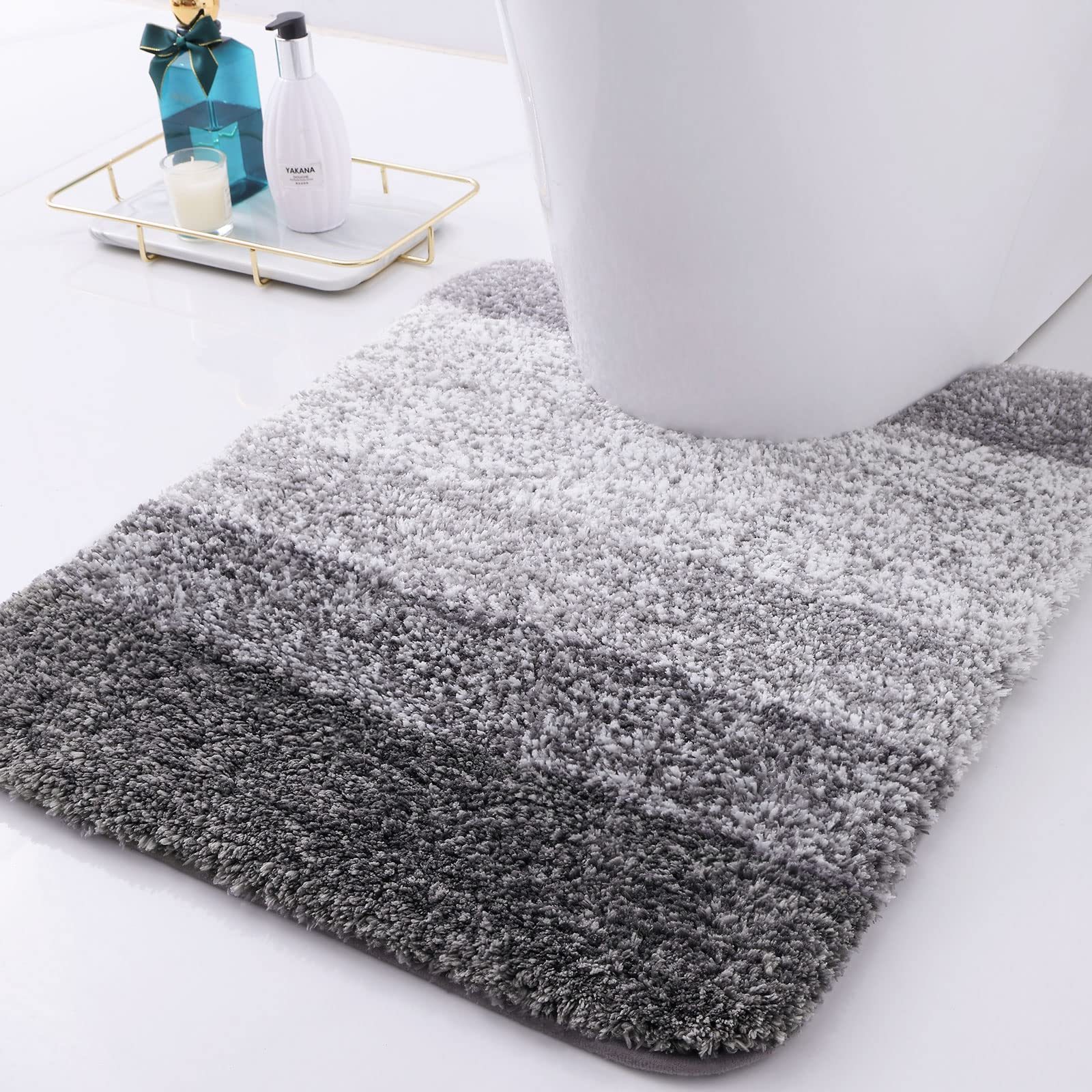 Rugs&Mats-Microfiber Bathroom Rugs-Grey