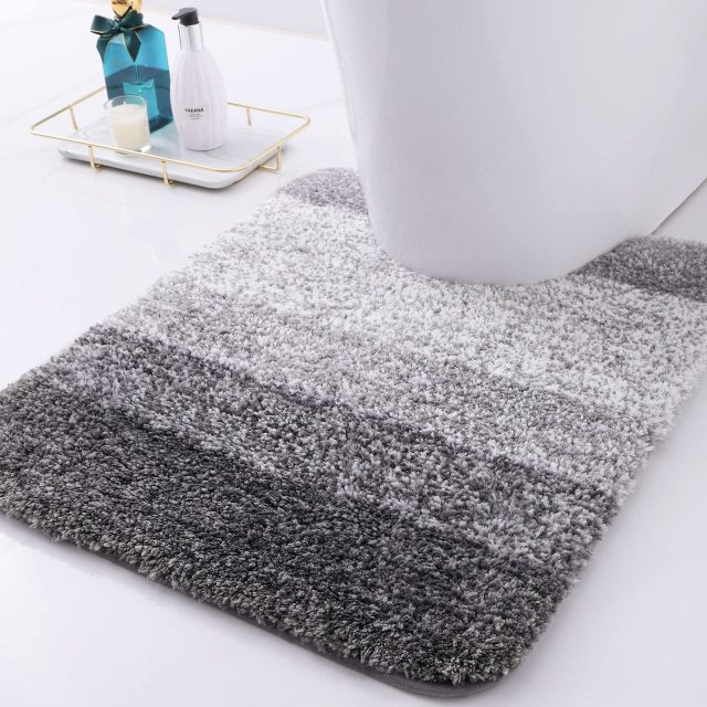 Rugs&Mats-Microfiber Bathroom Rugs-Grey