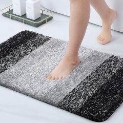 Rugs&Mats-Microfiber Bathroom Rugs-Black
