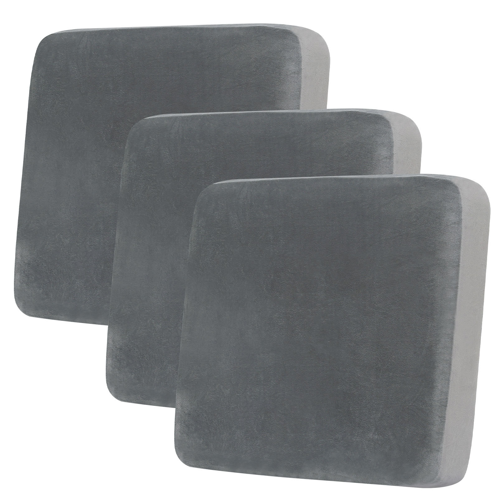 Velvet Stretch Couch Cushion Covers-Grey
