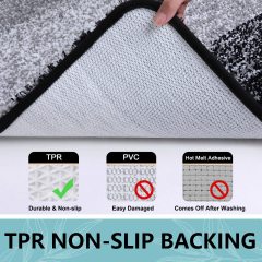 Rugs&Mats-Microfiber Bathroom Rugs-Black