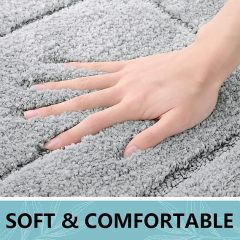 Rugs&Mats-Soft and Absorbent Microfiber Bath Rugs-Grey