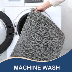 Rugs&Mats-Luxury Chenille Bathroom Rug-Grey