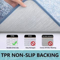Rugs&Mats-Microfiber Bathroom Rugs-Light Blue