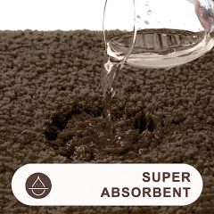 Rugs&Mats-Microfiber Bathroom Contour Rug-Brown