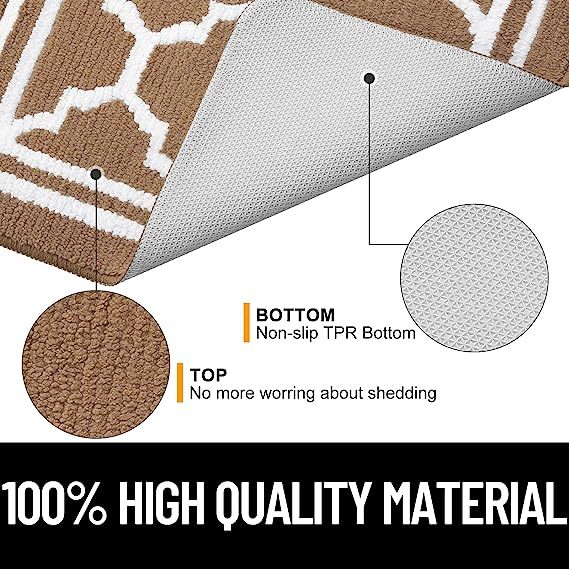 Rugs&Mats-Resist Dirt and Absorbent Entrance Mat-Brown