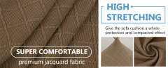 Diamond Lattice Couch Cushion Covers-Light Coffee