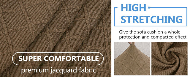 Diamond Lattice Couch Cushion Covers-Light Coffee