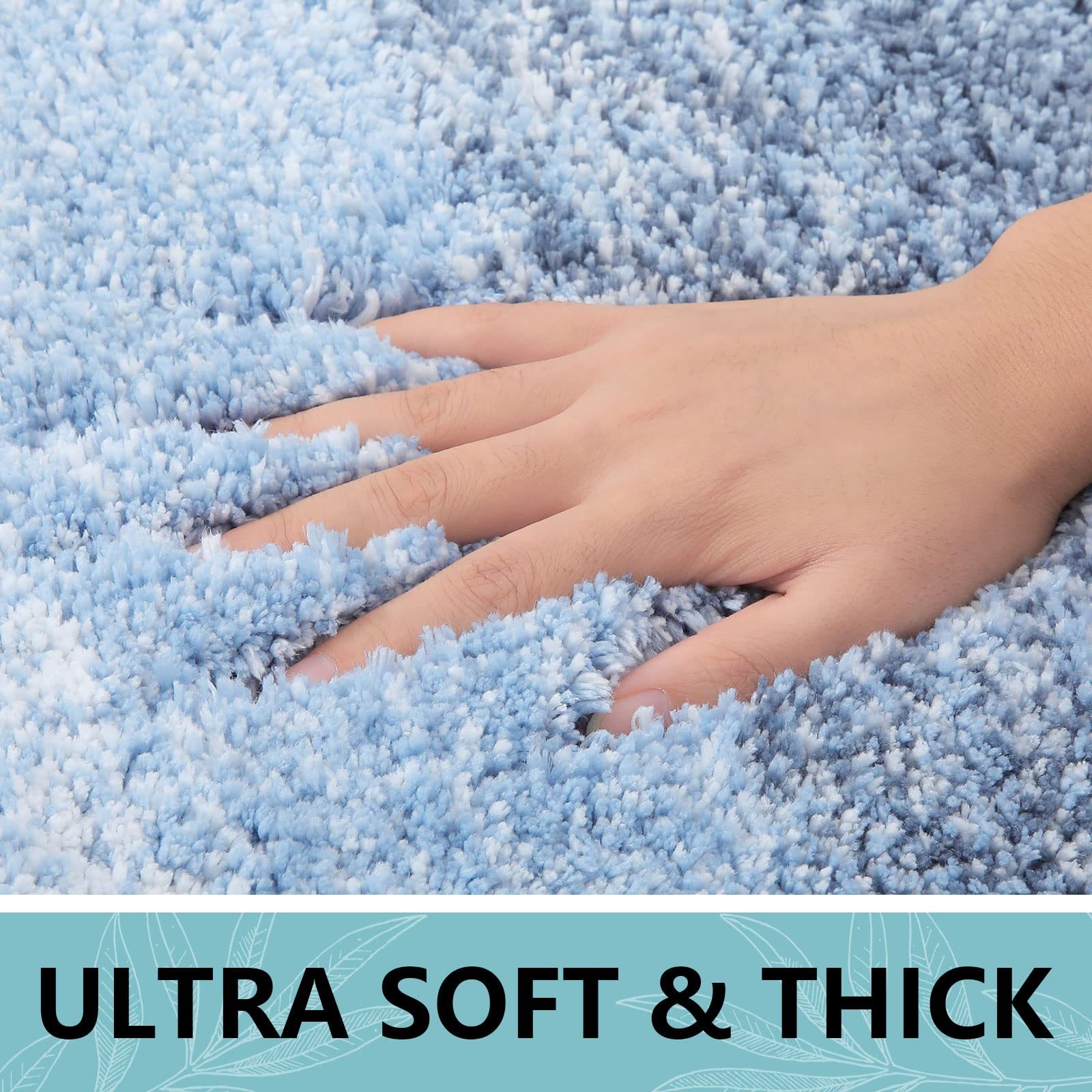 Rugs&Mats-Microfiber Bathroom Rugs-Light Blue