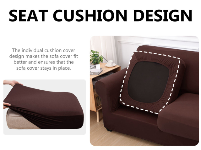 Slipcover-Plain Sofa Slipcovers-Chocolate