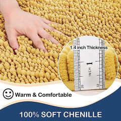 Rugs&Mats-Luxury Chenille Bathroom Rug-Yellow