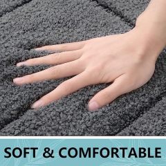 Rugs&Mats-Soft and Absorbent Microfiber Bath Rugs-Dark Grey