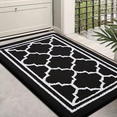 Rugs&Mats-Resist Dirt and Absorbent Entrance Mat-Black