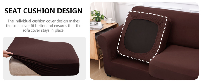Slipcover-Plain Sofa Slipcovers-Chocolate