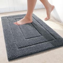 Rugs&Mats-Soft and Absorbent Microfiber Bath Rugs-Dark Grey