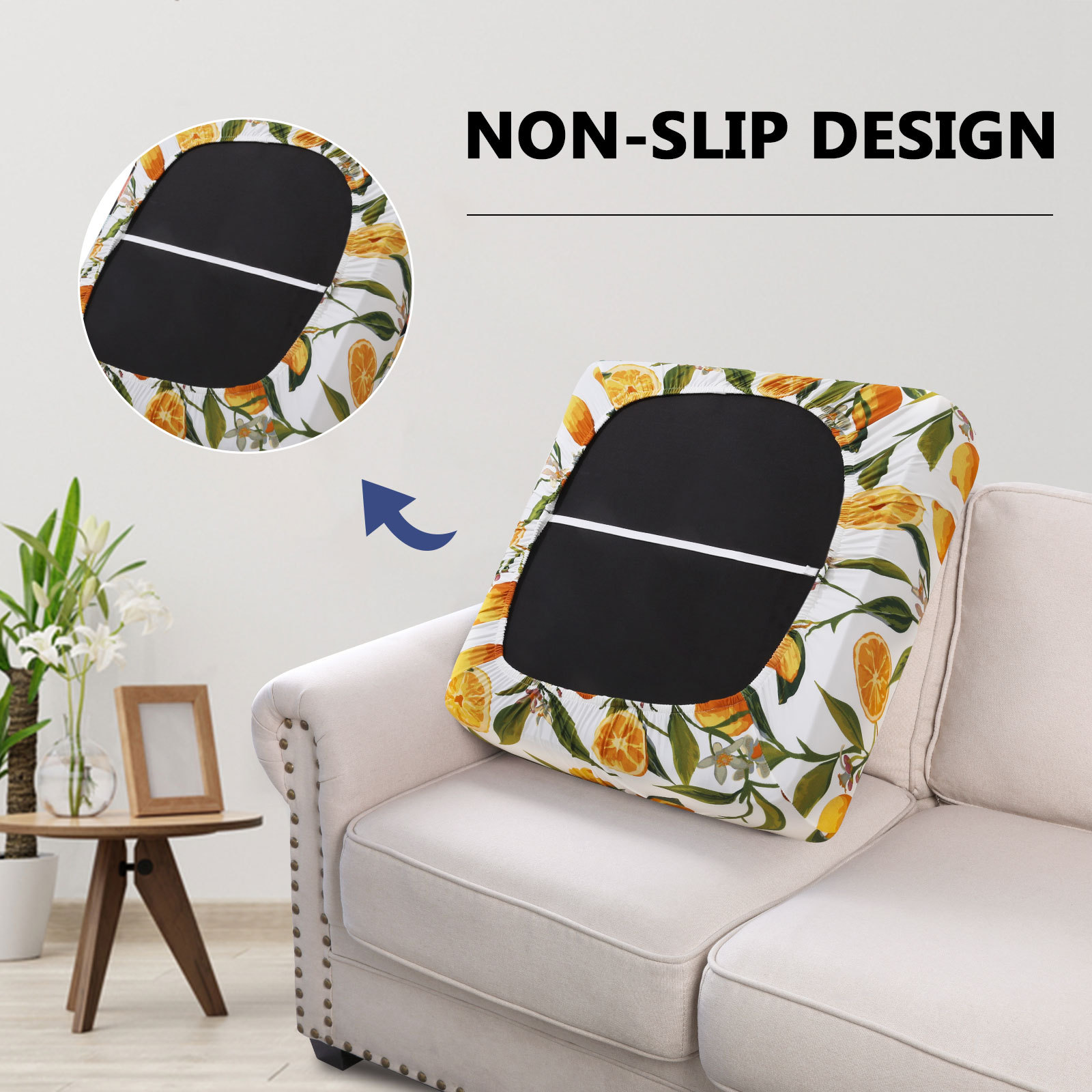 Printed Sofa Couch Cushion Covers- Orange
