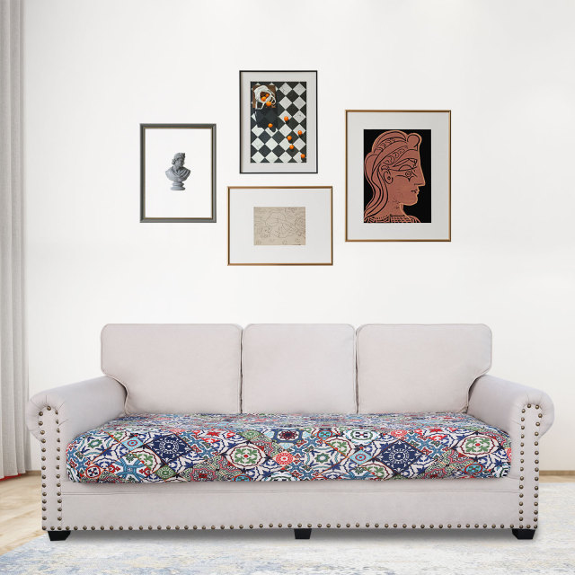 Printed Sofa Couch Cushion Covers-Light Beige