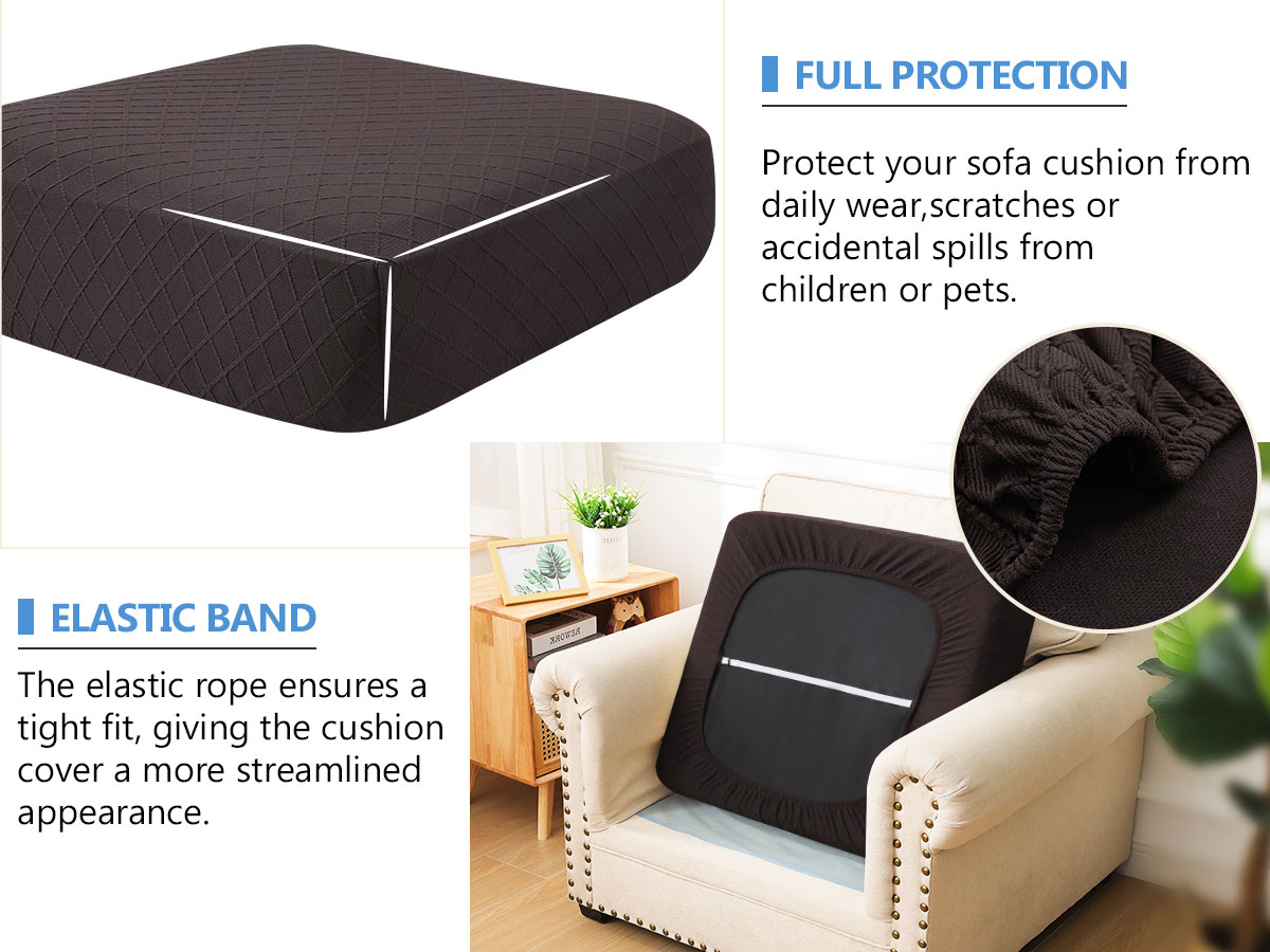 Diamond Lattice Couch Cushion Covers-Brown