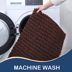 Rugs&Mats-Luxury Chenille Bathroom Rug-Brown