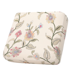 Printed Sofa Couch Cushion Covers- Light Beige Tropical