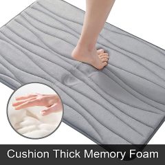 Rugs&Mats-Memory Foam Bathroom Rug-Grey